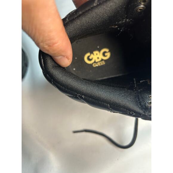 GBG Womens Guess Los Angeles Kik combat boots black size 7M new - Picture 4 of 8